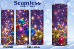 4 Christmas Tumbler Wrap | seamless tumbler20 oz Product Image 3