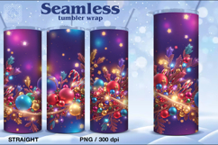 4 Christmas Tumbler Wrap | seamless tumbler20 oz Product Image 2