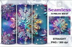 Precious Winter Seamless Tumbler Sublimation, 20 oz PNG Product Image 1