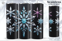 Christmas Snowflakes Seamless Tumbler Sublimation, 20 oz Product Image 1