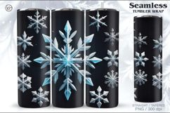 Christmas Snowflakes Seamless Tumbler Sublimation, 20 oz Product Image 1