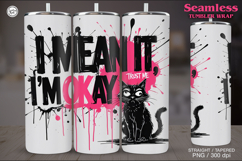 Stressed 20oz Tumbler Wrap Sublimation Product Image 1