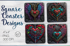 Steampunk Coaster Sublimation, Under the Sky Product Image 1