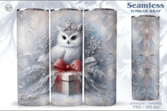 Christmas Owl Tumbler Wrap 20 oz Product Image 1