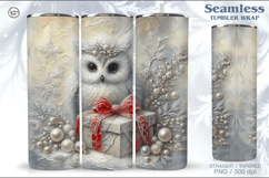 Christmas Owl Tumbler Wrap 20 oz Product Image 1