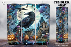 Raven Tumbler Sublimation, 20 oz Tumbler Wrap Product Image 1