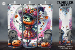 Zombie Doll Tumbler Wrap Sublimations, 20 oz Product Image 1