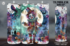 Creepy Clown Tumbler Sublimation, 20 oz Tumbler Wrap Product Image 1