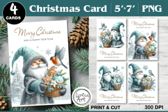 Merry Christmas Card. Printable cards Product Image 1
