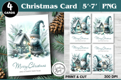 Merry Christmas Card. Printable cards Product Image 1