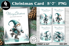 Merry Christmas Card. Printable cards Product Image 1