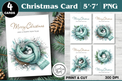 Merry Christmas Card. Printable cards Product Image 1