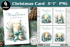 Merry Christmas Card. Printable cards Product Image 1