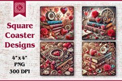 Valentines Coaster Sublimation, PNG Product Image 1
