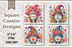 Valentines Coaster Sublimation, PNG Product Image 1