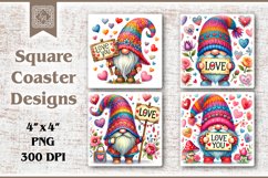 Valentines Coaster Sublimation, PNG Product Image 1
