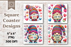 Valentines Coaster Sublimation, PNG Product Image 1