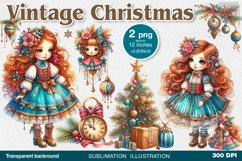 Vintage Christmas. PNG sublimation Product Image 1