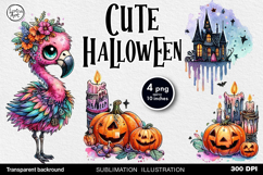 Whimsical Halloween Bird. PNG sublimation Product Image 1