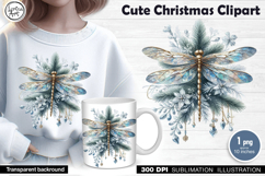 Winter Dragonfly. PNG sublimation Product Image 1