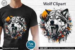 Wolf Sublimation design PNG Product Image 1