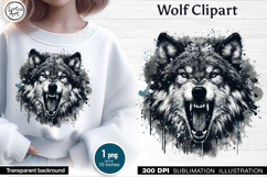 Wolf Sublimation design PNG Product Image 1