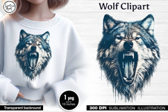 Wolf Sublimation design PNG Product Image 1