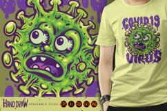 Covid 19 illustration separated Typeface Mascot Product Image 1