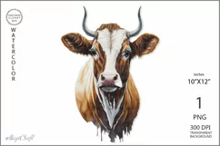 Cow head Sublimation|cow head png clipart| Farm animals png Product Image 1