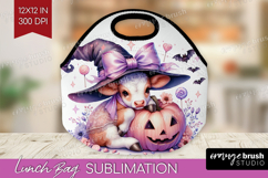 Cow Halloween Lunch Bag Coquette Lunch Bug PNG Sublimation Product Image 1