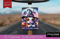 Cow Halloween Air Freshener PNG Cute Animal PNG Sublimation Product Image 1