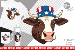 Cow Patriotic Clipart Product Image 1