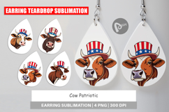 Earring Cow Patriotic Product Image 1