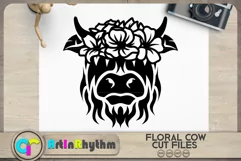 Floral Highland Cow SVG / Floral Animals SVG / Farm Animals Product Image 2
