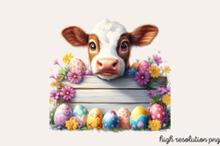 Peeking Easter Day Animals Clipart PNG Product Image 1