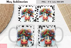 Funny Cow|Coffee Mug Sublimation|Black and White Cow Product Image 2