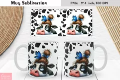Funny Cow|Coffee Mug Sublimation|Black and White Cow Product Image 2