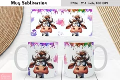 Funny Cow|Coffee Mug Sublimation|Black and White Cow Product Image 2
