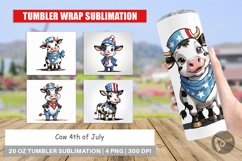 Tumbler Wrap Cow 4th of July Product Image 1