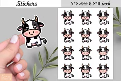 Cute Cow and Goose Sticker|Animal Printable Sticker Product Image 3