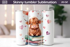 Cute Highland Cow Valentine Tumbler | Valentines Day Tumbler Product Image 1