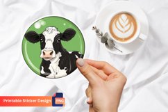 Cute Cow Sticker, Farm Animal Sticker, Adorable Cow Sticker Product Image 1