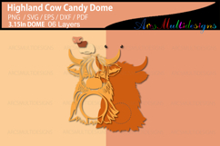 Highland Cow Candy Dome SVG Product Image 2