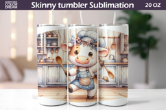 Cow Chef Tumbler Wrap | Farmhouse Kitchen Cow Cook Tumbler Product Image 1