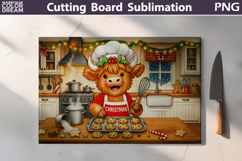Funny Highland Cow Cutting Board | Christmas Cutting Board Product Image 4