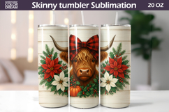 Highland Cow Tumbler | Christmas Tumbler Sublimation Product Image 1