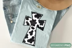 Cross PNG | Cow Print Cross PNG | Easter Sublimation Product Image 1