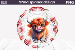Highland Cow Heart Wind Spinner | Cow Wind Spinner Product Image 1