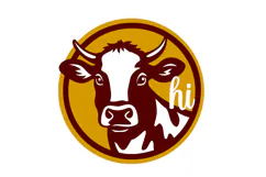 Cow Hi Farm Welcome Round Sign Laser Cut SVG Product Image 2