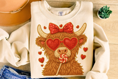 Highland Cow Valentine's Day PNG, Be Mine, Xoxo Png, Love Product Image 3